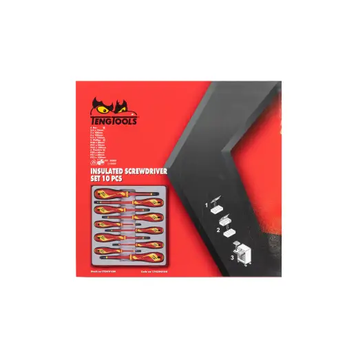 10-elementowy zestaw wkrętaków 1000V Teng Tools TTDV910N