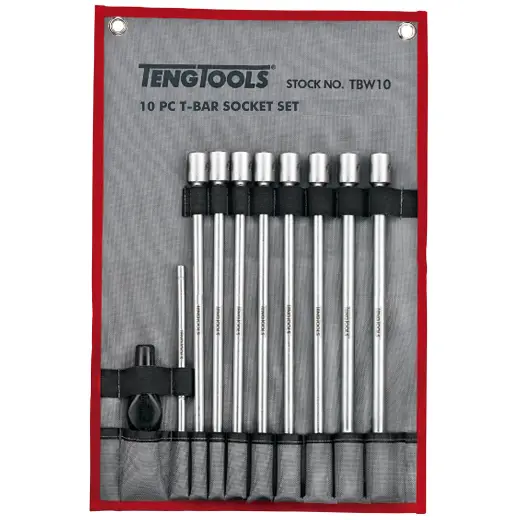 Zestaw kluczy nasadowych 3/8" z pokrętłem poprzecznym Teng Tools TBW10