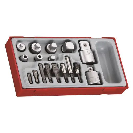 17-elementowy zestaw łączników pośrednich Teng Tools TTADP17