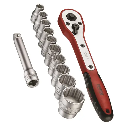 Zestaw narzędzi nasadowych z chwytem kwadratowym 1/2" Teng Tools M1212N1