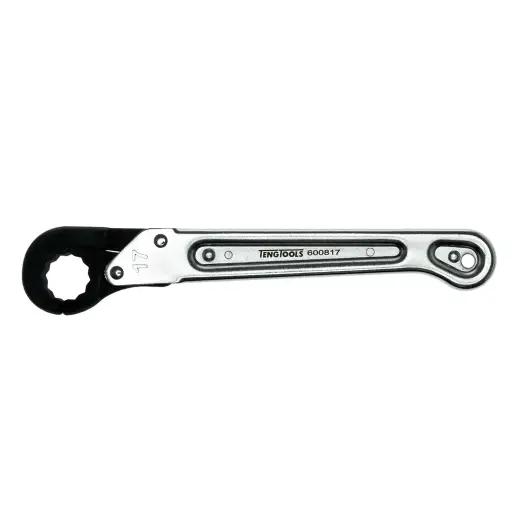 Klucz oczkowy zapadkowy otwierany 17 mm