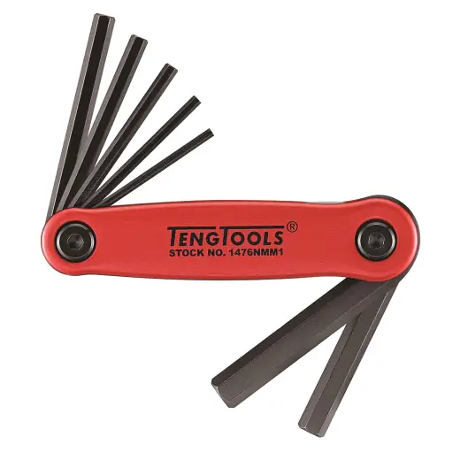 Klucze trzpieniowe sześciokątne (imbusowe) w zestawie Teng Tools 1476NMM1