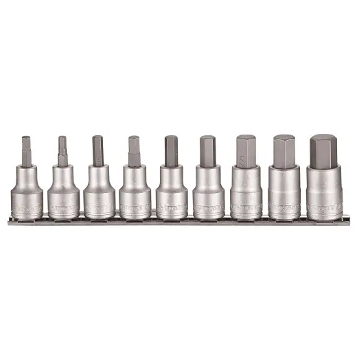 Zestaw nasadek trzpieniowych sześciokątnych calowych z chwytem kwadratowym 1/2" Teng Tools M1209AF