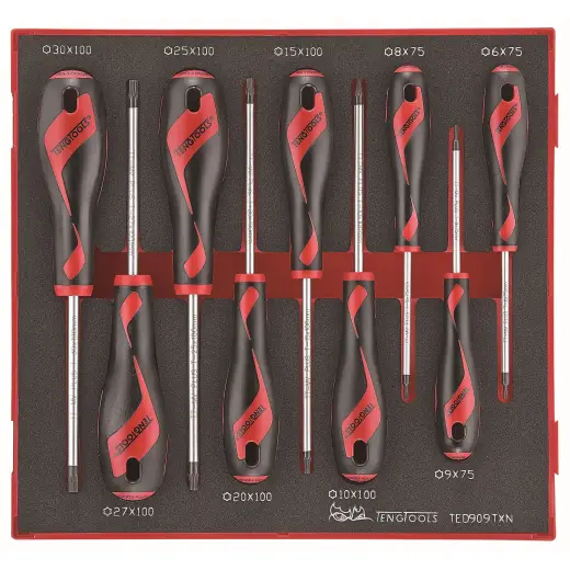 Zestaw 9 wkrętaków typu TX Teng Tools TED909TXN