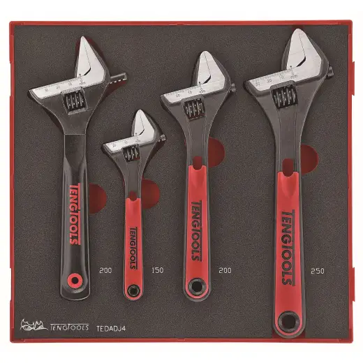 4-elementowy zestaw kluczy nastawnych Teng Tools TEDADJ4