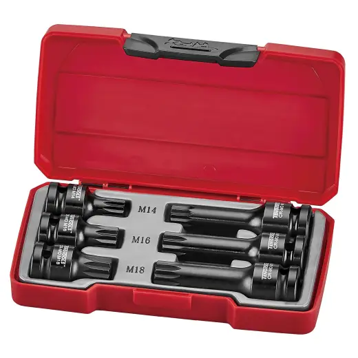 6-elementowy zestaw nasadek udarowych Spline z chwytem 1/2" Teng Tools T9206
