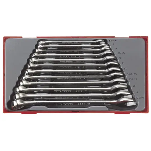 Klucze płasko-oczkowe w zestawie Teng Tools TT1236