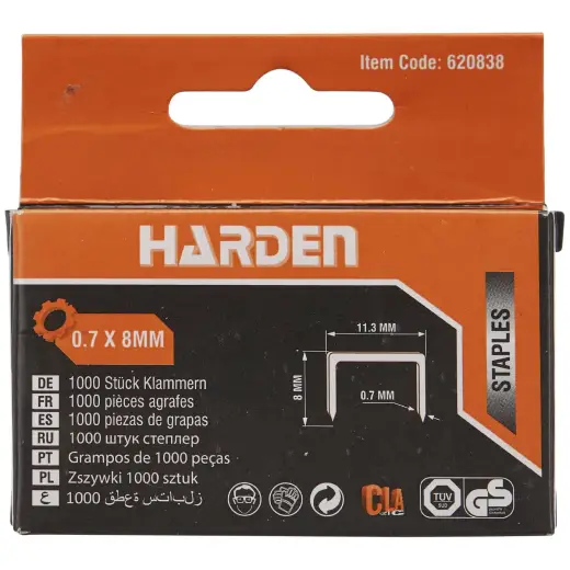 Zszywki 8 mm ( 1000 sztuk ) Harden