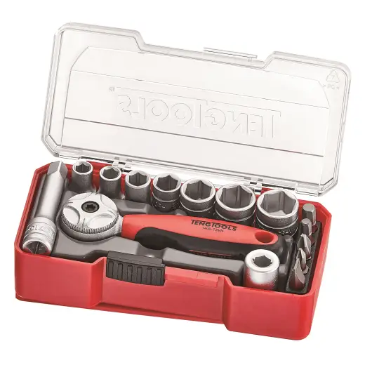 Zestaw kluczy nasadowych z chwytem kwadratowym 1/4" Teng Tools TJ1415