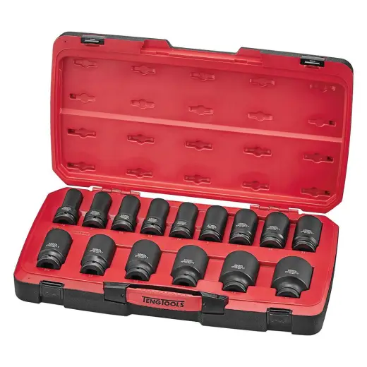 17-elementowy zestaw nasadek udarowych długich z chwytem 3/4" Teng Tools T9417L