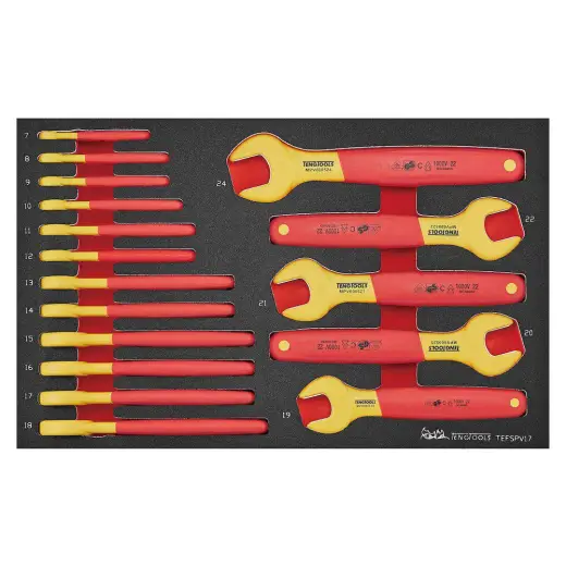 Zestaw kluczy płaskich VDE 1000V Teng Tools TEFSPV17