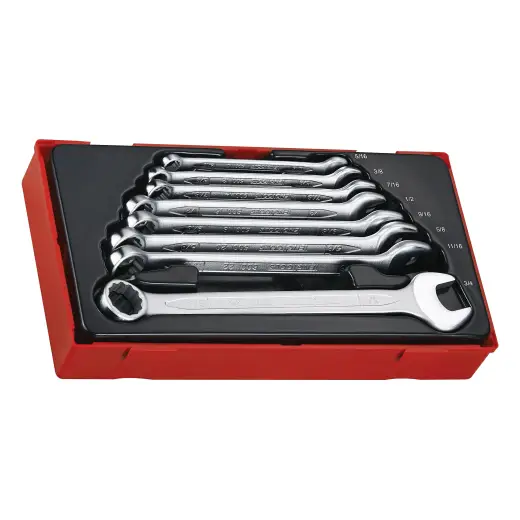 8-elementowy zestaw kluczy płasko-oczkowych calowych Teng Tools TT3592