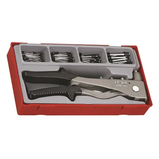 Nitownica dźwigniowa w zestawie z nitami Teng Tools TTHR81