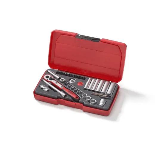 Zestaw kluczy nasadowych z chwytem kwadratowym ?" Teng Tools T1436