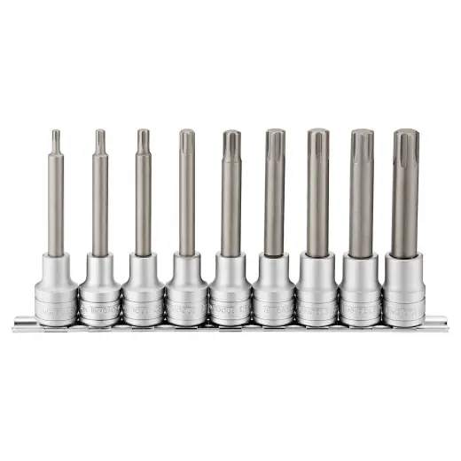 9-elementowy zestaw nasadek trzpieniowych długich Ribe Teng Tools M1209