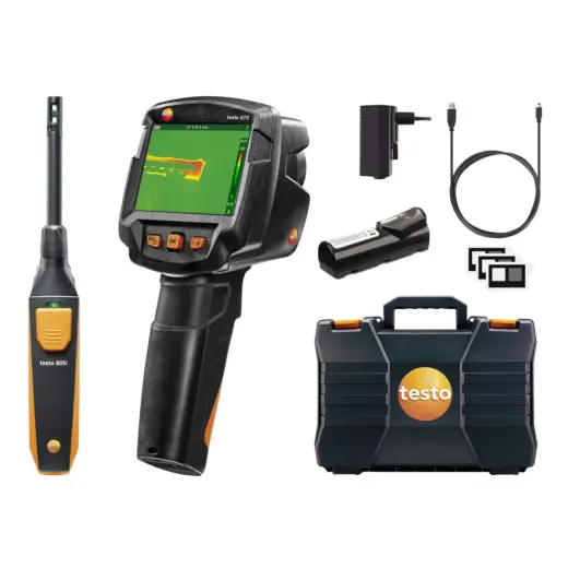 Zestaw do diagnostyki budynków - kamera termowizyjna testo 872s oraz termohigrometr testo 605i | 0560 8726