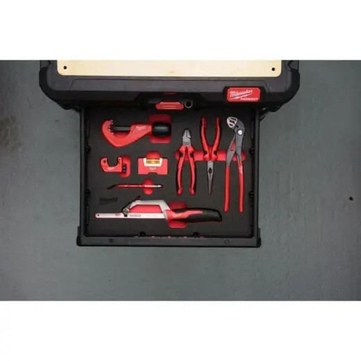 Wkładka piankowa z narzędziami ręcznymi dla hydraulika do skrzyni z szufladami 8 szt. PACKOUT | 4932493639