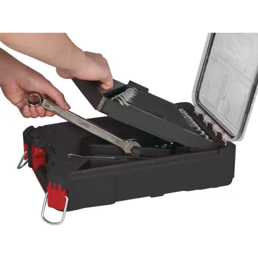 Zestaw kluczy płasko-oczkowych 8 - 10 mm w organizerze SLIM kompaktowym 15 szt. PACKOUT | 4932498141