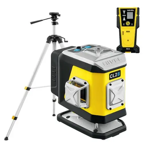 Laser 2-płaszczyznowy krzyżowy niebieski Nivel System CL2B + statyw  SJJM1EX + odbiornik CLS5