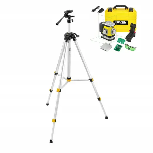 Laser 3-płaszczyznowy krzyżowy zielony Nivel System CL3G + statyw SJJM1EX