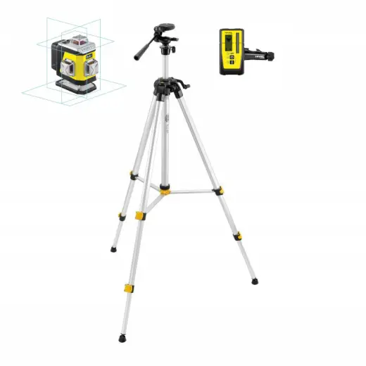 Laser 4-płaszczyznowy krzyżowy niebieski Nivel System CL4B + statyw SJJM1EX + odbiornik CLS5
