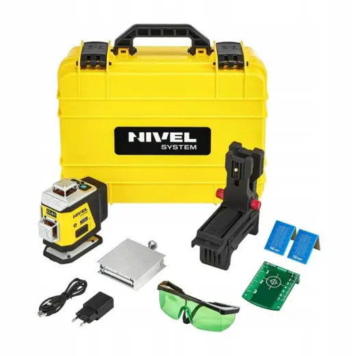 Laser 4-płaszczyznowy krzyżowy niebieski Nivel System CL4B + statyw SJJM1EX