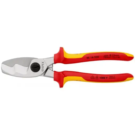 Nożyce do kabli VDE  Knipex 200 mm | 95 16 200