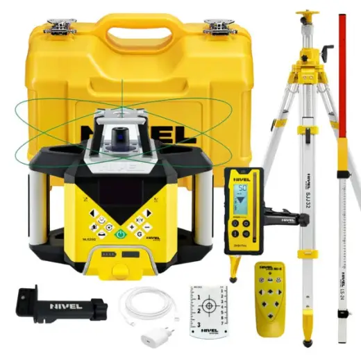 Laser rotacyjny niwelator zielony Nivel System NL620G DIGITAL + statyw SJJ32 + łata laserowa LS24