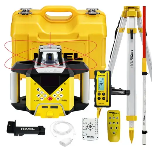 Laser rotacyjny niwelator czerwony Nivel System NL620R DIGITAL + statyw SJJ1 + łata laserowa LS24