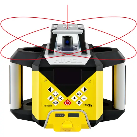 Laser rotacyjny niwelator czerwony Nivel System NL620R DIGITAL + statyw SJJ32 + łata laserowa LS24