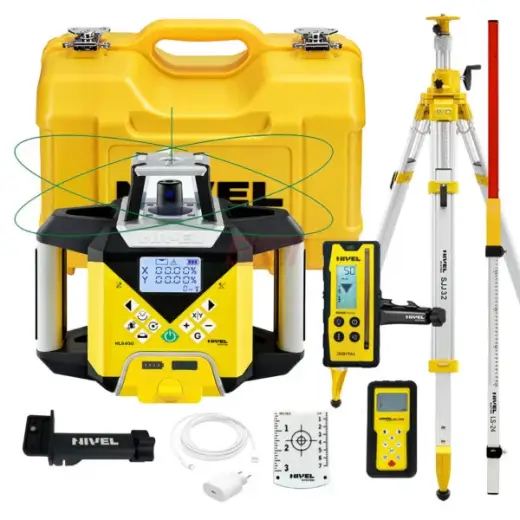 Laser rotacyjny niwelator zielony Nivel System NL640G DIGITAL + statyw SJJ32 + łata laserowa LS24