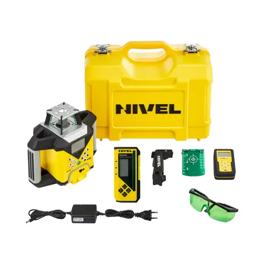 Laser rotacyjny niwelator zielony Nivel System NL720G DIGITAL + statyw SJJ32 + łata laserowa LS24