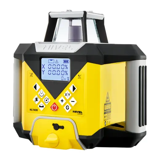 Laser rotacyjny niwelator czerwony Nivel System NL740R DIGITAL+ statyw SJJ1 + łata laserowa LS24
