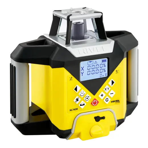 Laser rotacyjny niwelator czerwony Nivel System NL740R DIGITAL+ statyw SJJ1 + łata laserowa LS24