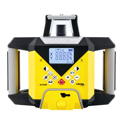 Laser rotacyjny niwelator czerwony Nivel System NL740R DIGITAL+ statyw SJJ1 + łata laserowa LS24