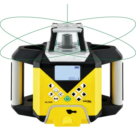 Laser rotacyjny niwelator zielony Nivel System NL720G DIGITAL + statyw SJJ32 + łata laserowa LS24