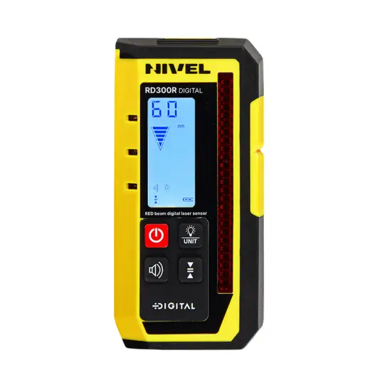 Cyfrowy odbiornik czujnik wiązki laserów rotacyjnych Nivel System RD300R