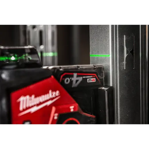 Laser zielony 3-płaszczyznowy 360° z akcesoriami - M12 3PLKIT-401P