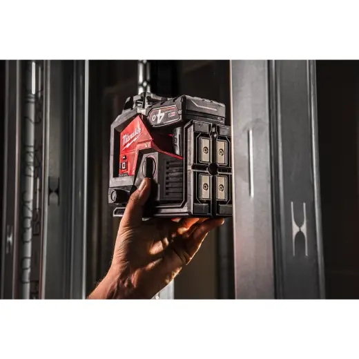 Laser zielony 3-płaszczyznowy 360° z akcesoriami - M12 3PLKIT-401P