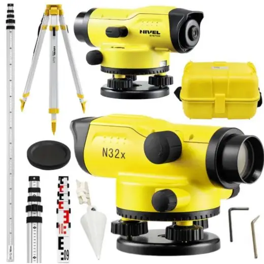 Laserowy system pomiarowy Nivel System PL200R + niwelator N32x + statyw SJJ1 + łata laserowa TS50 + dalmierz laserowy HDM-120 BC Laserowy system pomiarowy Nivel System PL200R + niwelator N32x + statyw SJJ1 + łata laserowa TS50 + dalmierz laserowy HDM-120 BC