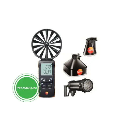 Anemometr wiatraczkowy 100mm testo 417 z rękawami pomiarowymi i prostownicą | 0563 2417